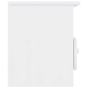 Meuble TV rectangulaire en bois de pin massif blanc moyen pour salon - Product Image 4