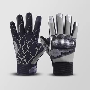 Full Finger Cycling Gloves With PU Palm And Hook Loop Closure Unisex Summer Breathable Touchscreen Compatible Green Black - Product Image 4