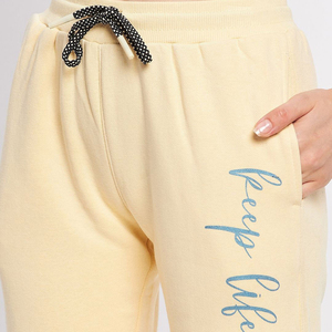 Meilleures ventes : Survêtements pour femmes personnalisables, respirants, en 2 pièces, 100 % coton, unis, pour le sport, l'entraînement et le jogging - Product Image 4