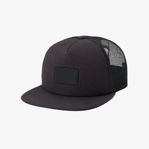 Casquette Trucker Noire Unisexe en Maille Respirante avec Panneau Avant en Polyester et Broderie 3D – Réglable par Fermeture Snapback – Idéale pour l'Extérieur et le Printemps - Product Image 2