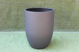 KNT Creations FRP Circular Planter Set Modern Grey Lightweight Durable Fiberglass Pots Garden Indoor Outdoor Home Office Decor - Product Image 2