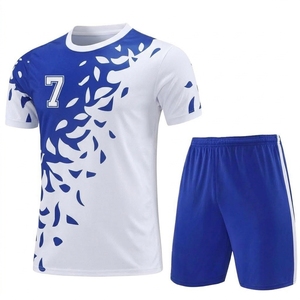 Conjunto de Camiseta de Fútbol Personalizada para Hombre, Diseño de Plantas en Blanco y Negro, Sublimada, Manga Corta, Transpirable, Pantalones Cortos con Cintura Elástica, Talla Adulto - Product Image 2