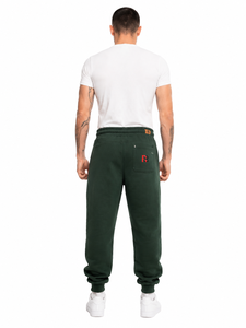 Pantalon de jogging décontracté pour homme en coton vert, taille élastique avec cordon de serrage, style ample, idéal pour l'automne, qualité supérieure - Product Image 3
