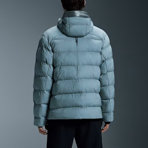 Großhandel Maßgefertigte Herren Baumwoll-Gefütterte Canvas Stehkragen Puffer Parka Winterjacke - Product Image 4
