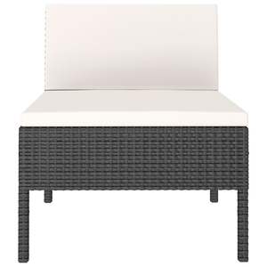 Juego de 3 Sillas de Jardín en Color Blanco Crema y Negro para Entretenimiento al Aire Libre - Product Image 4