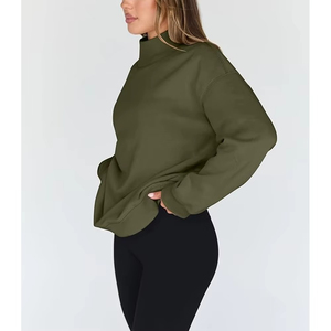 Meilleure Vente Sweat-shirt Oversize à Épaules Tombantes pour Femme, Manches Longues, Couleur Unie, Grande Taille, Automne - Product Image 2