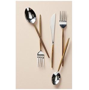 Juego de 6 Cucharas de Café de Acero Inoxidable Dorado con Mango Negro, Ecológicas, Modernas y de Lujo, Aptas para Lavavajillas, para Cafetería - Product Image 3