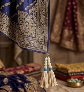 Ornement suspendu en coton avec pompons, style rustique, franges perlées, décoration intérieure, salon, utilisation en intérieur - Product Image 5