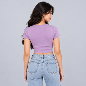 Top Deportivo Corto de Verano para Mujer, Ecológico, de la Mejor Calidad, Último Diseño, Tejido, 100% Algodón, Transpirable - Product Image 6