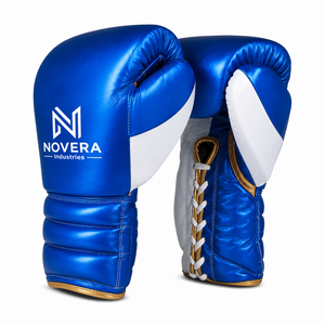 Nouveaux gants de boxe professionnels en cuir personnalisés, unisexes, pour entraînement en plein air, durables, légers, respirants et ajustables - Product Image 2