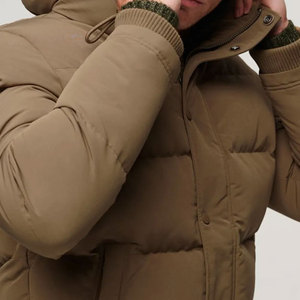 Perfectionists Light Blue Slim Puffer <b>Jacket</b> Stand Collar Zipper Closure Windproof Casual <b>Summer</b> Wear Regular Length <b>Men</b> - Product Image 4