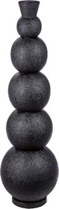 Juego de Jarrones de Metal Negro Hechos a Mano, Diseño Esférico Apilable Minimalista para Decoración de Inauguración de Casa - Product Image 5
