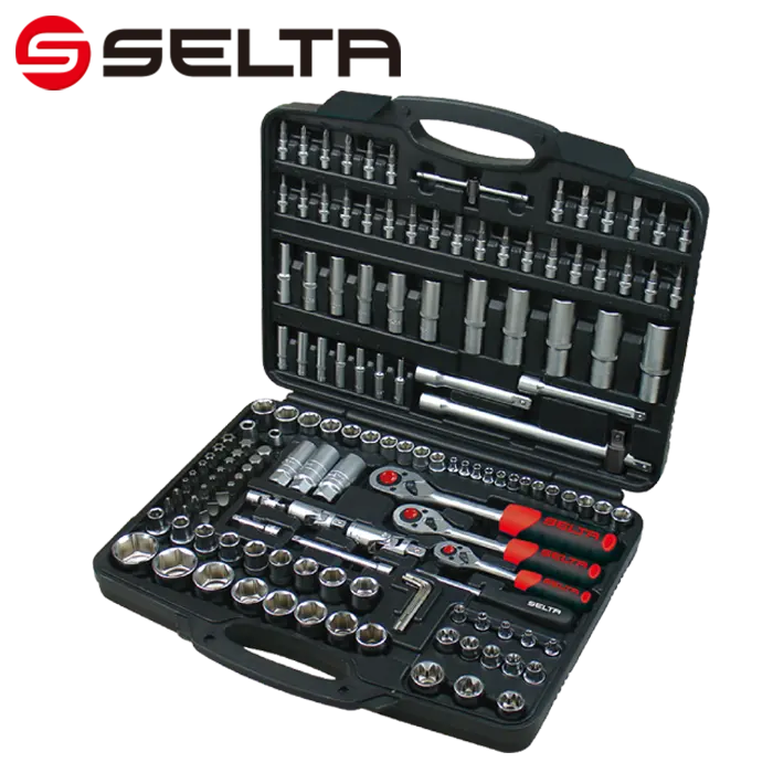 SELTA Hot New Products 150 Pcs Socket Set Auto Repair,Auto Maintenance Use professional hand tools