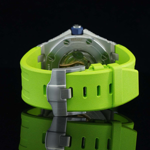 Reloj Perrot de Lujo con Movimiento Mecánico ETA, Esfera de Cristal Analógica de 41 mm, Bisel con Diamantes Moissanite, Estilo Hip Hop, Unisex, Correa de Goma - Product Image 4