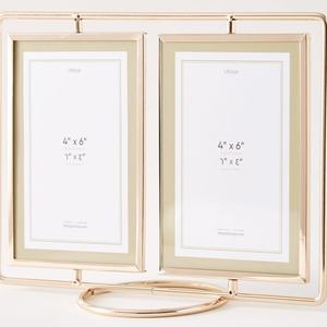 <b>Framed</b> Table Number Sign Gold Stamping Brass Metal Vertical Stand Durable Wedding Decoration - Product Image 5