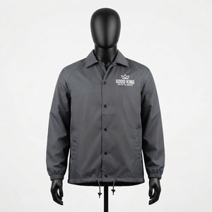 เสื้อโค้ชแจ็คเก็ตแบบหนา แห้งเร็ว ซับในไนลอน ติดกระดุม คอตั้ง - Product Image 1