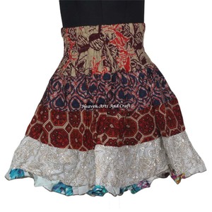 New Boho Fashion Mini Patch <b>Skirt</b> - Summer Fashion Ladies Mini Patch <b>Skirt</b> - Beach Wear Mini Patch <b>Skirt</b> Boho Stylish Multicolor - Product Image 4