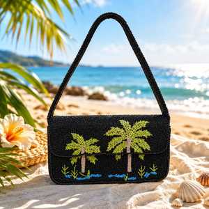 Bolso de Mano de Tela Azul Hecho a Mano por Ali Fashion Art, Diseño de Silla de Playa, Forma Personalizada, Alfombrillas y Almohadillas Ecológicas de Lujo y Duraderas - Product Image 5