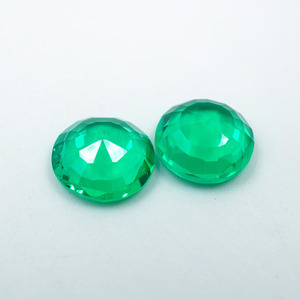 Colombian Natural Emerald Green Gemstone Pair Round Cut (7x7MM) (2 Pcs) 2 Carat HAYAAT <b>GEMS</b> for Jewelry Making - Product Image 2