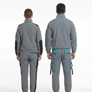 Ensemble de survêtement coupe-vent de luxe unisexe avec veste et pantalon, idéal pour le sport - Product Image 6