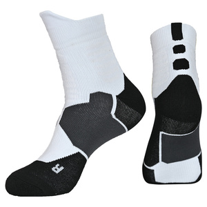 Men's Athletic Basketball <b>Socks</b> Quick Dry Knitted Sport <b>Socks</b> Red <b>Black</b> Gray Multicolor Options Summer Wear - Product Image 3