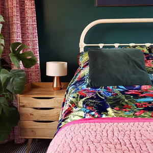 Premium Wooden Nightstand <b>with</b> Three <b>Drawers</b> Midcentury Design Bedroom Storage <b>Side</b> <b>Table</b> Freestanding Home Furniture for Living - Product Image 6