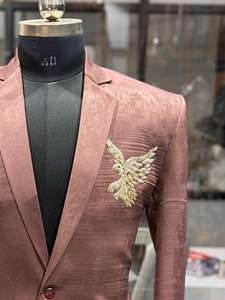 Vente flash - Costume de blazer pour homme moderne et élégant, coupe ajustée, pour mariage, réception, soirée, disponible à prix avantageux - Product Image 4