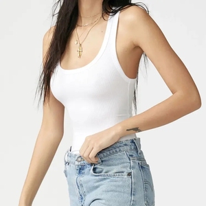 Camiseta de Tirantes para Mujer, Tejida, con Cuello en U Bajo, Elástica, Cómoda, Transpirable y de Secado Rápido, para Verano - Product Image 2