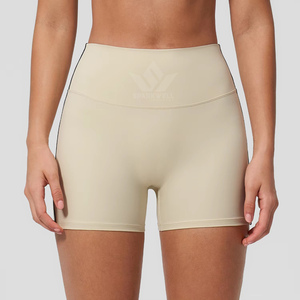 Women's <b>Seamless</b> Solid High Waist Yoga <b>Shorts</b> Four Way Stretch Spandex Elastic Waist <b>Gym</b> Fitness Activewear - Product Image 2