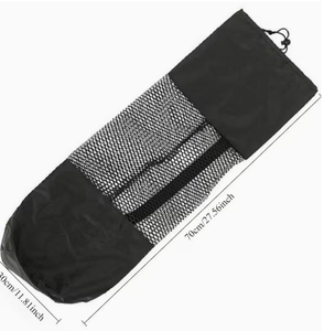 Bolsa de transporte para colchoneta de yoga morada con ribete negro y panel de malla para almacenamiento y transporte de equipos de entrenamiento físico en el gimnasio - Product Image 5