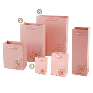 Bolsa de Regalo Rectangular Extra Pequeña Rosa con Estampado de Rosas en Dorado para Empaque de Joyería, Día de San Valentín, 70x40x100mm - Product Image 3