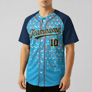 Maillots de baseball respirants personnalisés par sublimation OEM, uniformes d'équipe, maillots de softball, tenues de club en gros, hauts en twill pour équipes - Product Image 1
