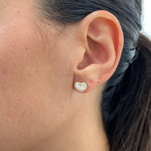 Boucles d'oreilles en or massif 10k 14k 18k avec diamants de laboratoire certifiés IGI, qualité boutique de joaillerie fine, sélection or jaune, rose et blanc - Product Image 5