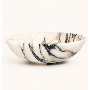 Frutero Redondo de Mármol Blanco de Lujo, Tazón Decorativo Pulido de Piedra Natural Hecho a Mano, Venta al por Mayor - Product Image 3