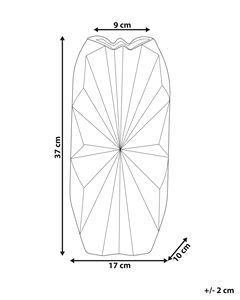 Vase de table en laiton fait main, design moderne du milieu du siècle, finition dorée, motif géométrique pour la décoration de fleurs séchées - Product Image 2