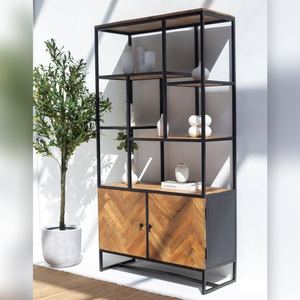 ตู้ไม้มะม่วงอุตสาหกรรมรุ่นแวนดานา เมอริโน นีโอ พร้อมชั้นวางของ ดีไซน์ทันสมัยจากโลหะและไม้ - Product Image 5