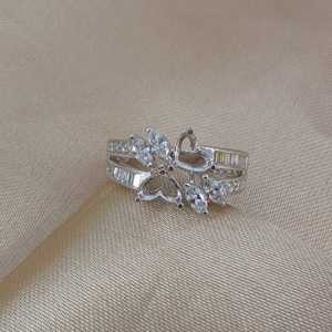 0.85 Ct Round Baguette Marquise Natural White Diamond Engagement Wedding <b>Ring</b> for <b>Women</b> 925 Sterling Silver Wholesale - Product Image 1