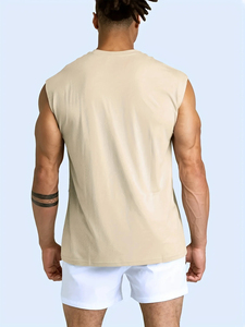 Chaleco deportivo de verano para hombre, camiseta sin mangas transpirable y holgada para entrenamiento, chaleco de secado rápido para hombre, ropa deportiva - Product Image 5