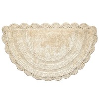 Tapis de bain rectangulaire en coton fait main, style vintage chic, couleur unie, antidérapant, avec envers en PVC, lavable en machine, réversible, pour hôtel