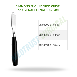 Cincel de hombro Simmons de 230 mm, instrumento quirúrgico para columna vertebral, para corte óseo preciso y procedimientos espinales - Product Image 2