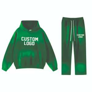 Ensemble de survêtement en molleton bleu turquoise pour homme, sweat-shirt à capuche et pantalon de jogging, deux pièces, vêtements de sport d'hiver - Product Image 6