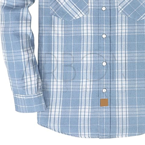 Chemises en flanelle à carreaux imprimées, coupe classique, manches longues, boutonnées, avec logo personnalisé de qualité supérieure, pour la vente en gros - Product Image 6