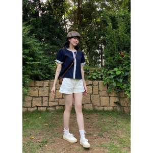 เสื้อยืดลำลองผู้หญิงขายดี ผ้าฝ้าย 65% / โพลีเอสเตอร์ 35% ทรงเข้ารูป กระดุมติด ดีไซน์ล่าสุด แบรนด์ส่วนตัว ผลิตในเวียดนาม - Product Image 2