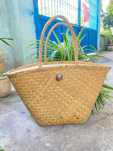 Cestas Multifuncionales Vintage de Jacinto de Agua Tejidas a Mano, Ecológicas y Económicas, con Asa Cómoda para el Dormitorio - Product Image 2