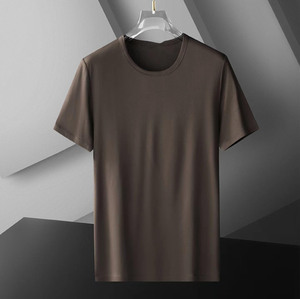 OEM Customized Men's Solid Short-Sleeved <b>T</b>-<b>Shirt</b> Summer Quick-Drying Elastic <b>Modal</b> Cotton Breathable Ice Sense Ice Silk Blank - Product Image 5