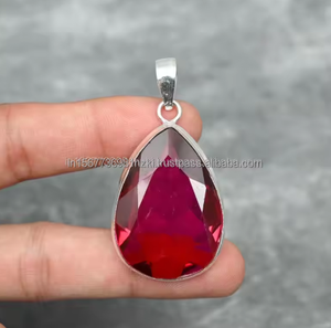 Elegante colgante de granate rojo Natural, joyería hecha a mano de Plata de Ley 925, regalo de piedra natal de enero para su collar de estilo Vintage - Product Image 6
