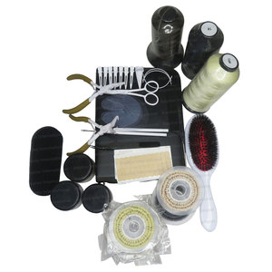 Nouveau kit d'outils pour extensions capillaires avec pince à perles, outil de pose de cheveux sans couture, pince à perles à pointe plate, peigne à queue métallique - Product Image 4