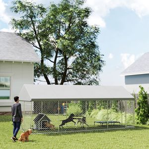 Recinto per Cani Resistente e Impermeabile 6m x 2.3m x 2.4m con Chiusura Sicura e Catena, per Giardino - Product Image 2