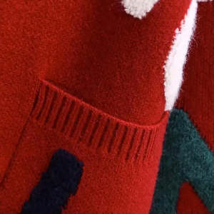 เสื้อคาร์ดิแกนถักอะคริลิก 100% สำหรับผู้หญิง ขายส่ง – ผู้ผลิตเสื้อสเวตเตอร์ติดกระดุมขนาดใหญ่ สั่งทำโลโก้ OEM ได้ - Product Image 5