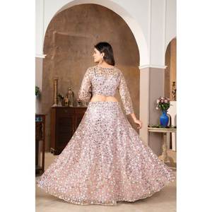 Hermosa secuencia de trabajo Lehenga Choli para ropa de fiesta india y pakistaní - Product Image 1